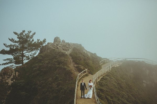 Clifftop Wedding Portraits Muir Beach California