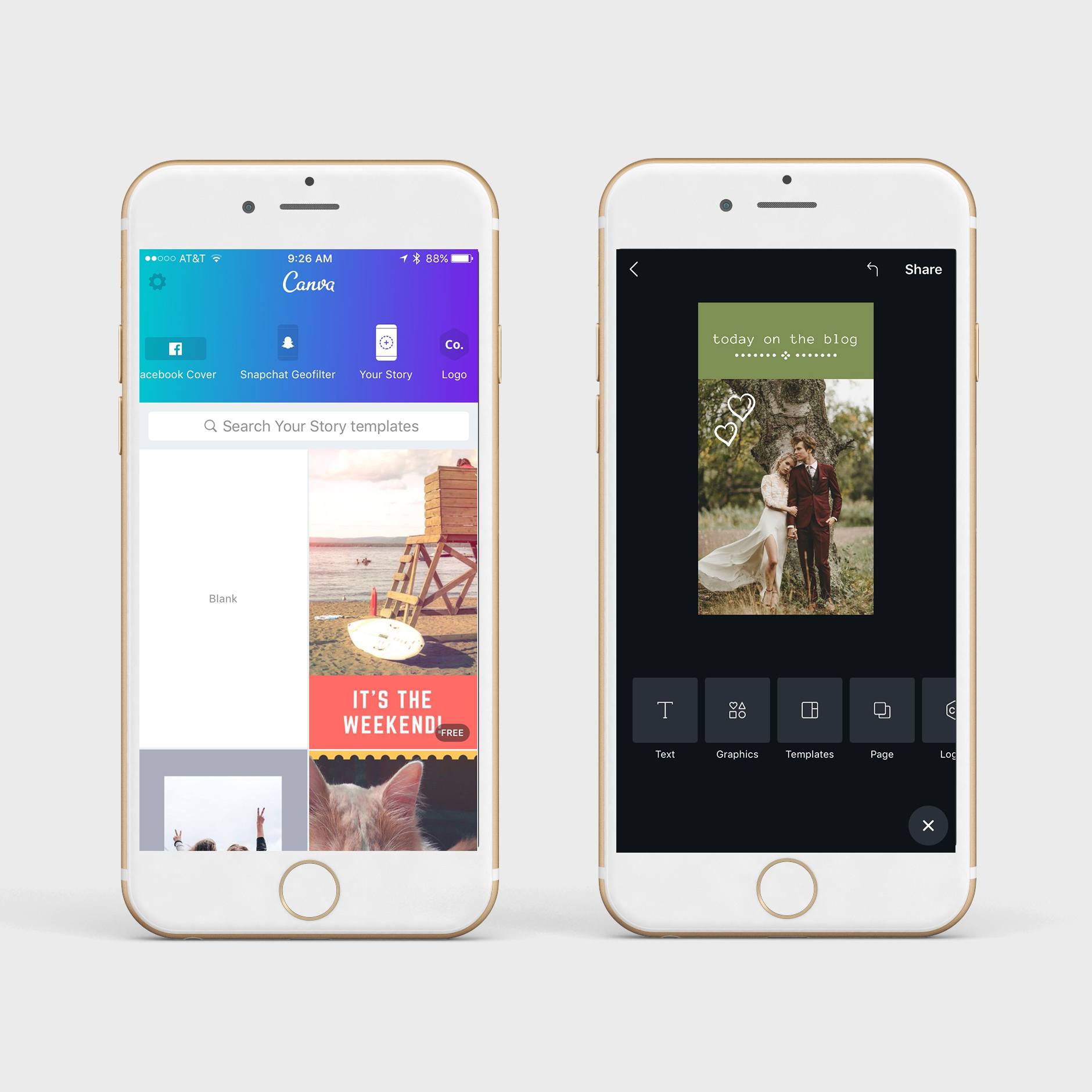 Canva is a useful phone app for Instagram Stories