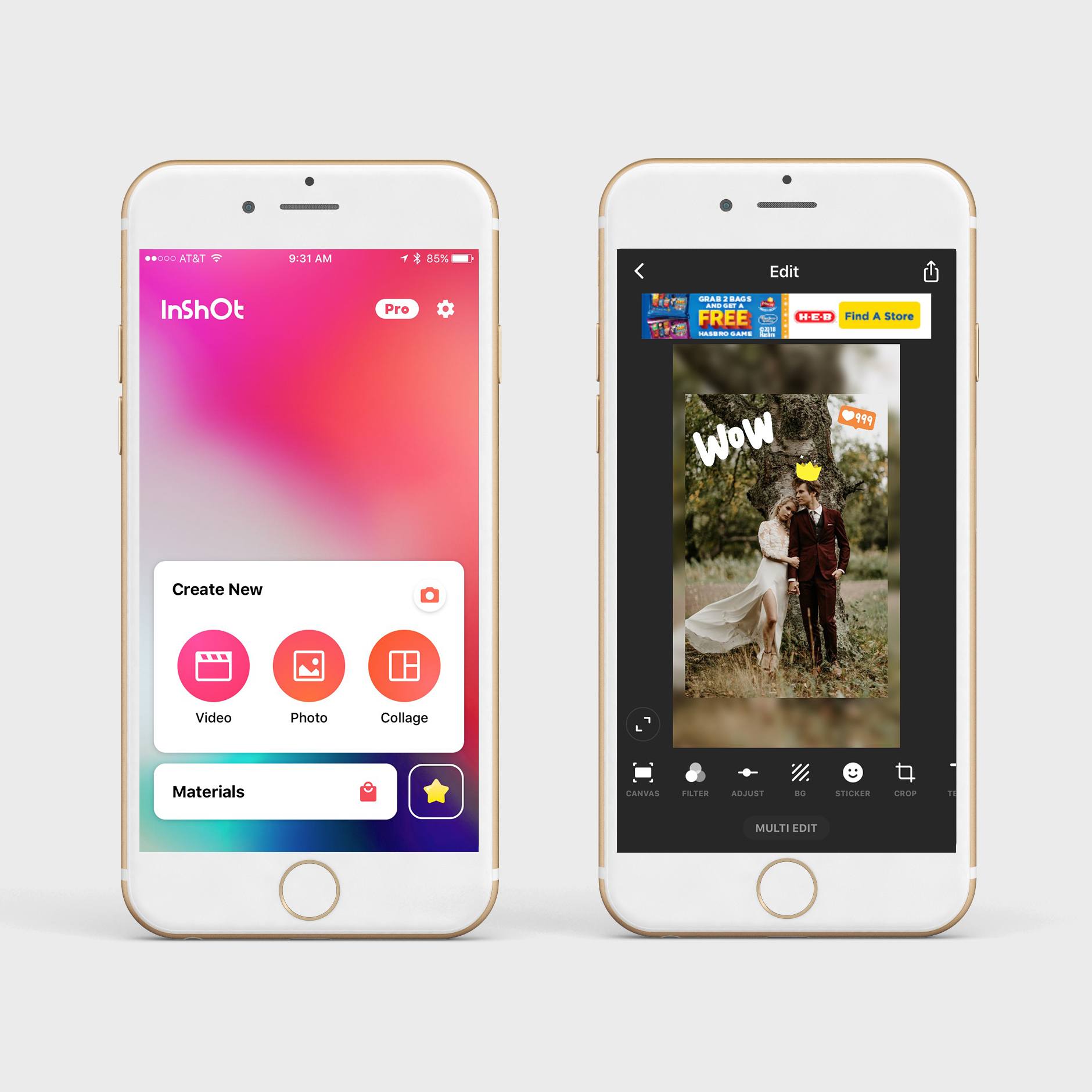 InShot is an app for Instagram Stories