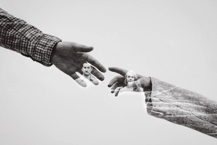 hands touching wedding photography
