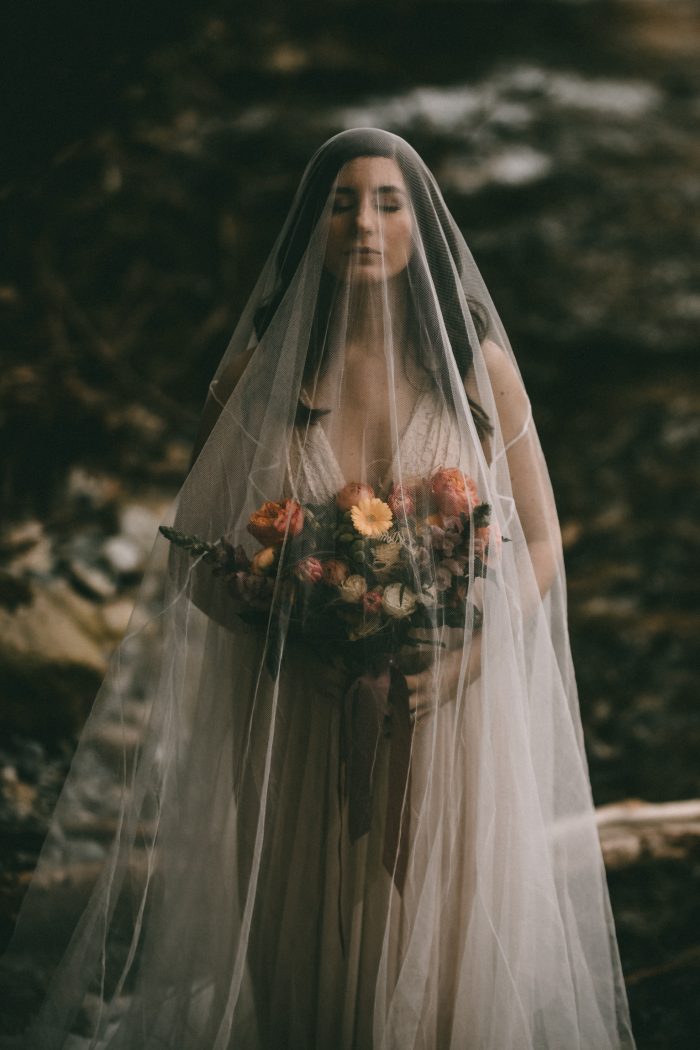 top pic moody bridal portrait with veil