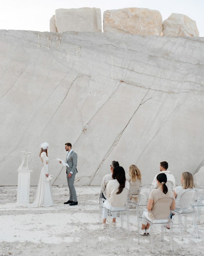 ceremony shot of white wedding