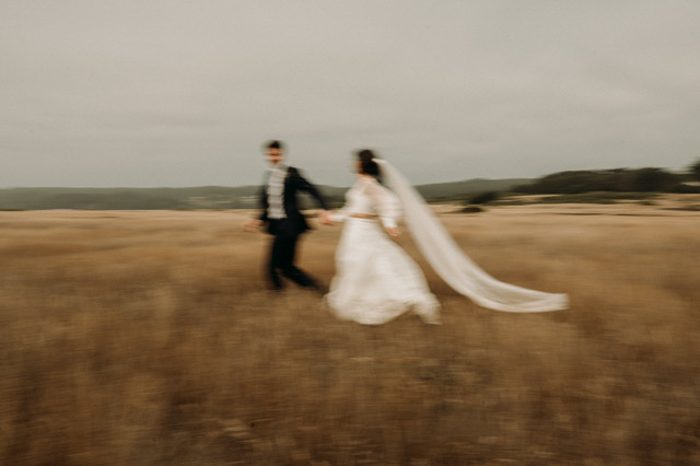 blurry wedding photo