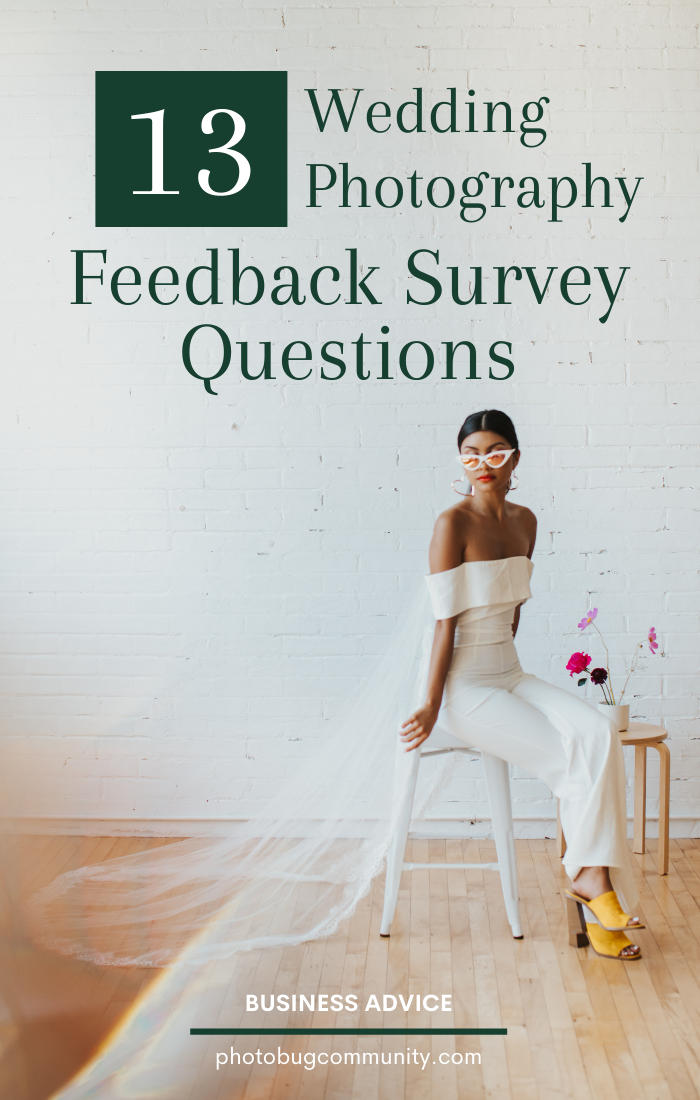 wedding photography feedback survey questions graphic