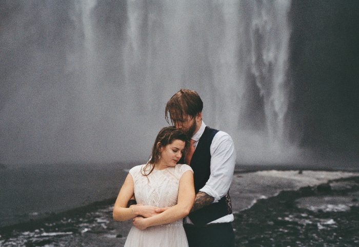 film wedding photograph taken in Iceland