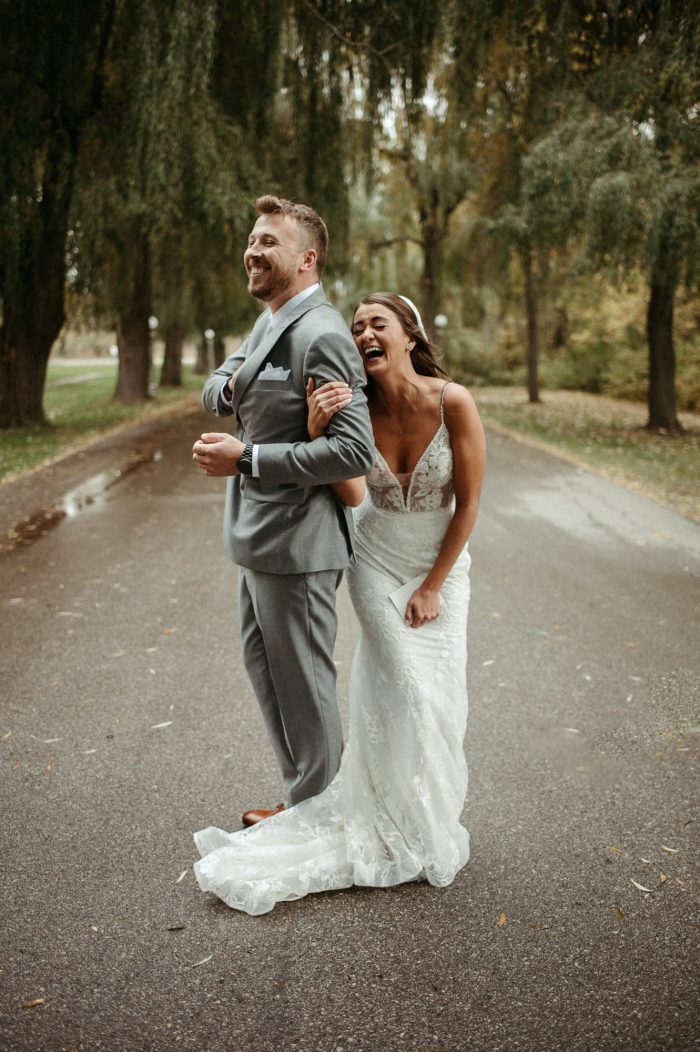 wedding day portrait full of laughter