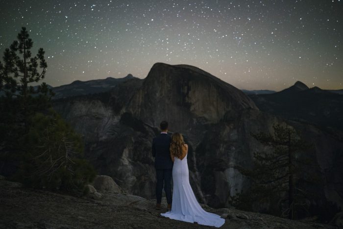 elopement in Yosemite National Park under the stars
