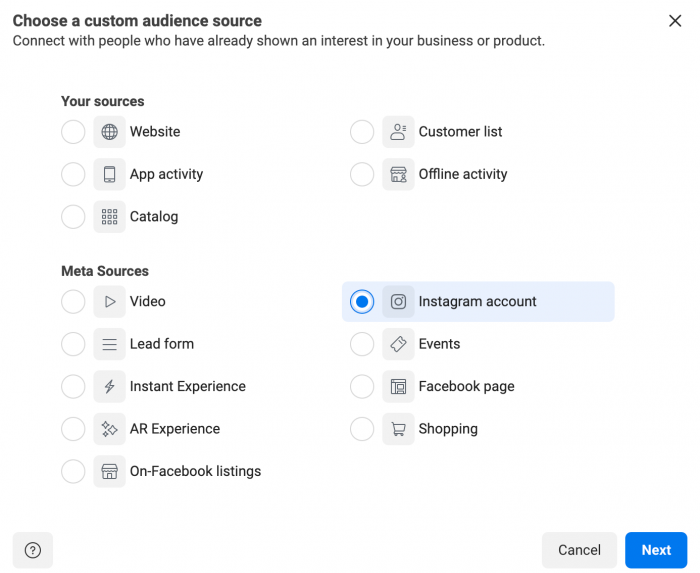 customized audience for facebook ad