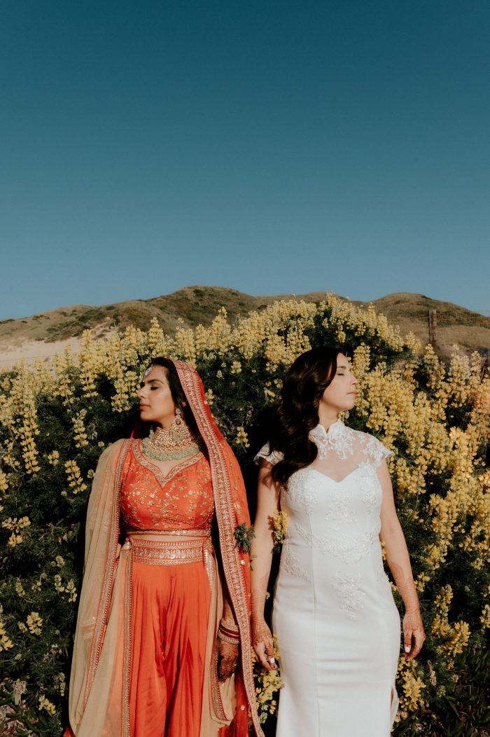 colorful and bright same-sex wedding day