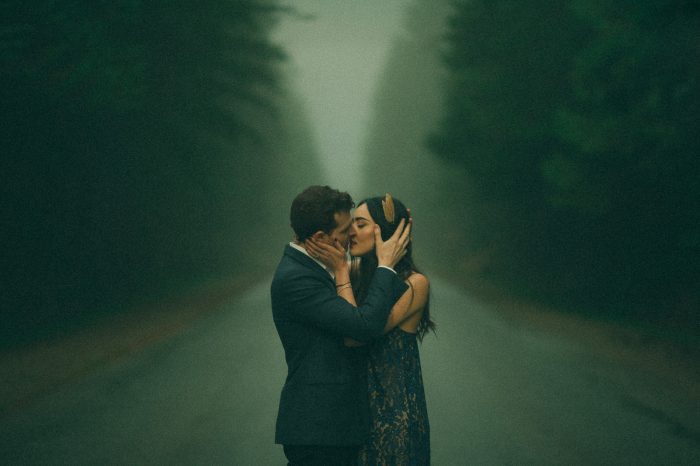 vintage photography preset could in road kissing
